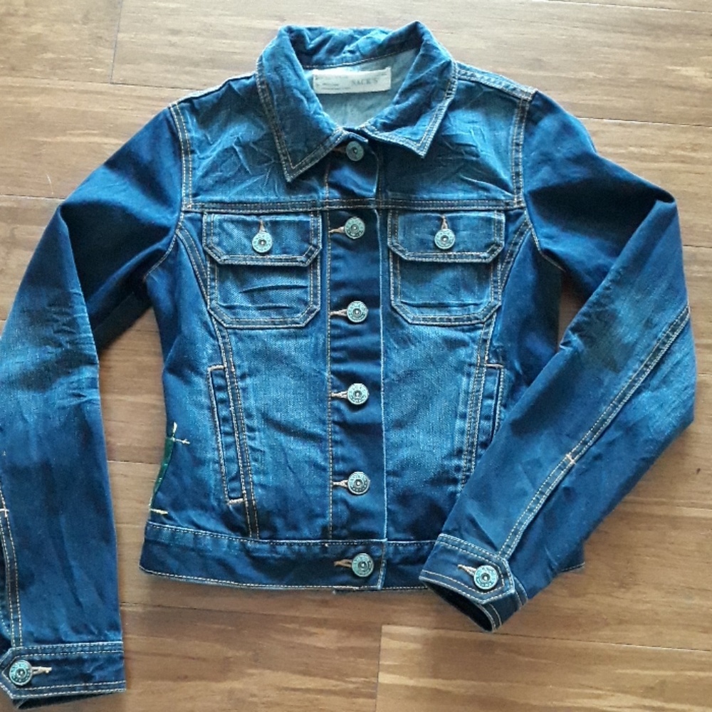 SACK'S DENIM JACKET SZ SMALL JUNIORS